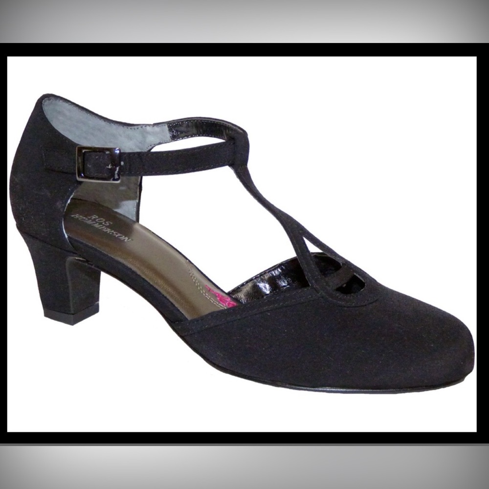 NEW ROS HOMMERSON Twee heidi kitten heel shoe sandals black 10.5 Designer Luxe
